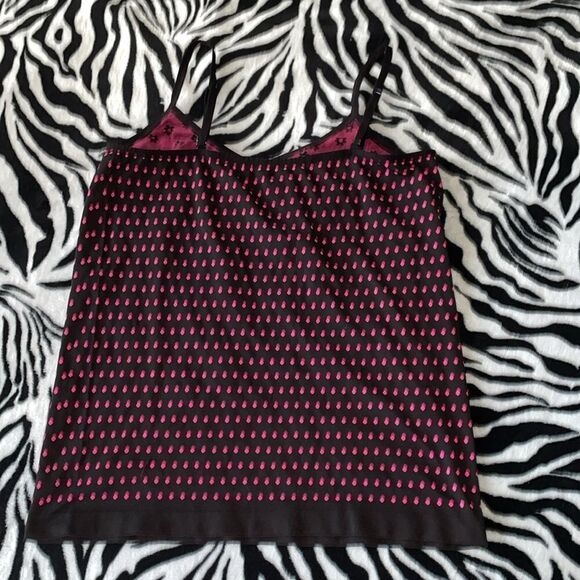 Plus size women’s stretchy camisole spaghetti strap flower top - Picture 4 of 6